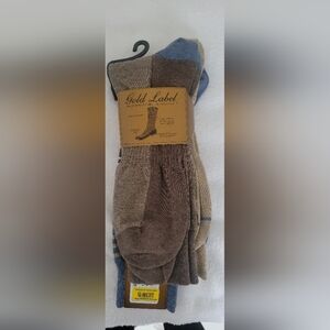 Gold Label Argyle Dress Socks 5 pairs total Big Men size 13-16